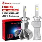 Bullvision 9005 9006 HB3 HB4 светодиодные фары лм H11 Противотуманные фары автомобильные лампы H8 H9 автолампы светодиодные лампы H7 H4 Ближний Дальний свет H1 PTF CSP