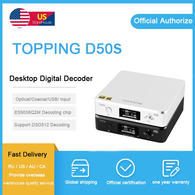 ЦАП долива d50S ЦАП usb оптический коаксиальный Мини HIFI аудио декодирование ES9038Q2M OPA1612 XMOS XU208 DSD512