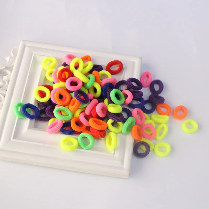 Резинки для волос Эластичные разноцветные девочек 100 шт. в партии|Аксессуары
