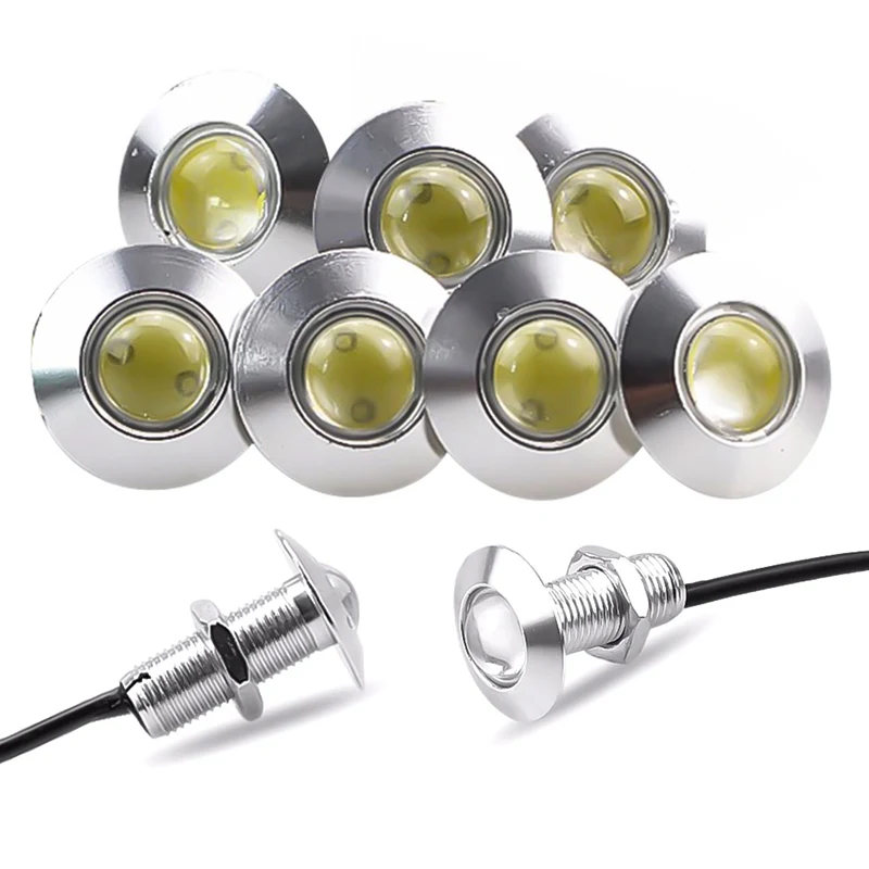 1 Pcs Car LED Eagle Eye Light Ultra Thin DRL Daytime Running 22MM 9W Fog Lamp Waterproof Lights Highlight |
