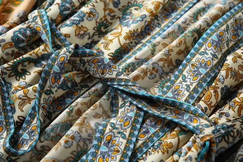 Женское кимоно из искусственного шелка с цветочным принтом | Женская одежда