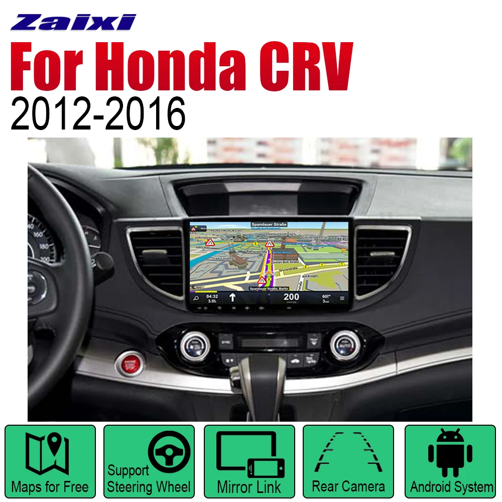 

ZaiXi Auto Radio 2 Din Android Car Player For Honda CRV 2012~2016 GPS Navigation BT Wifi Map Multimedia system Stereo