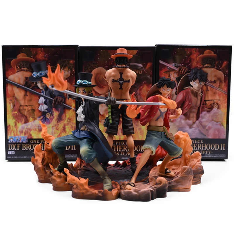 

3 шт./компл. аниме цельная Фигурка Обезьяна д Луффи Зоро Айс три брата Фигурки игрушки ПВХ фигурки модели коллекционные куклы