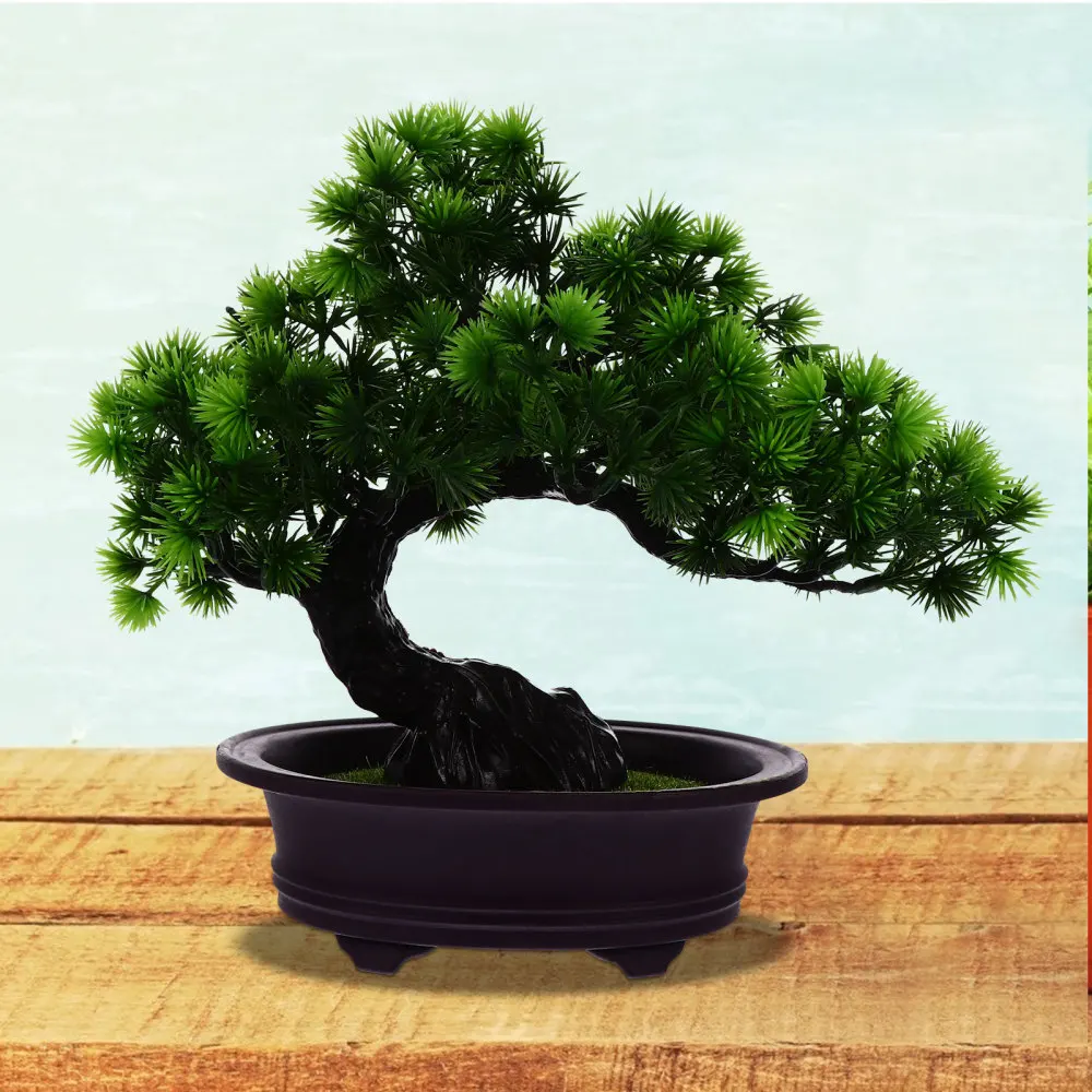 

Artificial Pine Potted Plant Potted Bonsai Home Office Table Plant Decoration