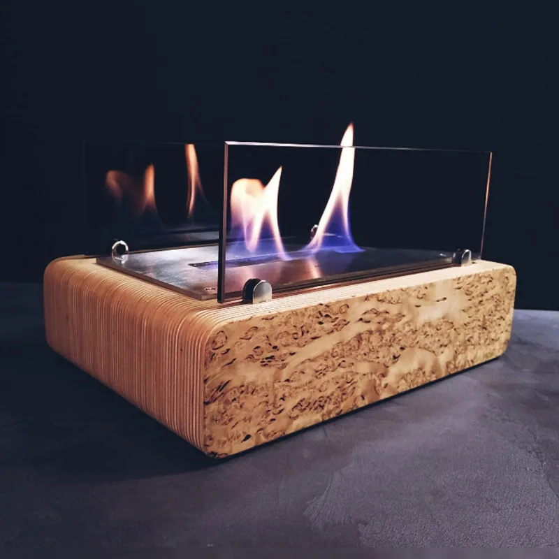 Биокамин из ценных пород дерева Karelian Birch коллекция KeyOne | Обустройство дома