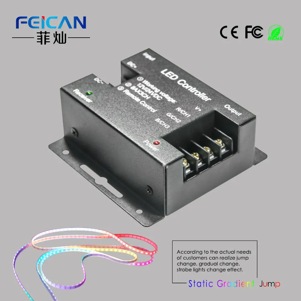 Беспроводной пульт дистанционного управления RGB 576W 12 24V 8A светодиодный