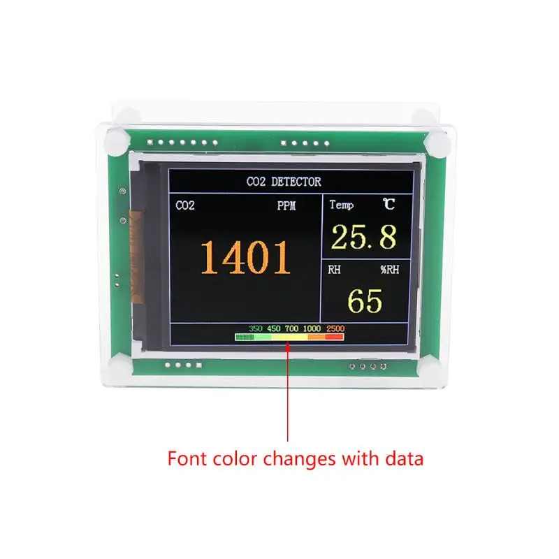 

Car Home Digital CO2 Meter Carbon Dioxide Detector Air Tester Monitor Indoor/Outdoor CO2 Temperature Humidity Gas Analyzer