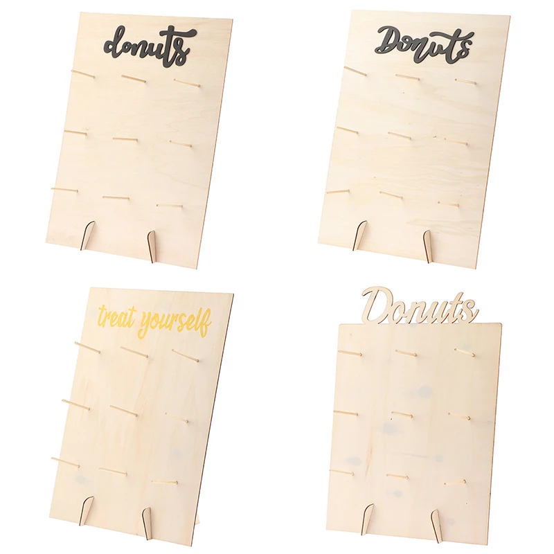 1 шт. Семья вечерние деревянные настенные часы с Дисплей ремесло пончик стенд