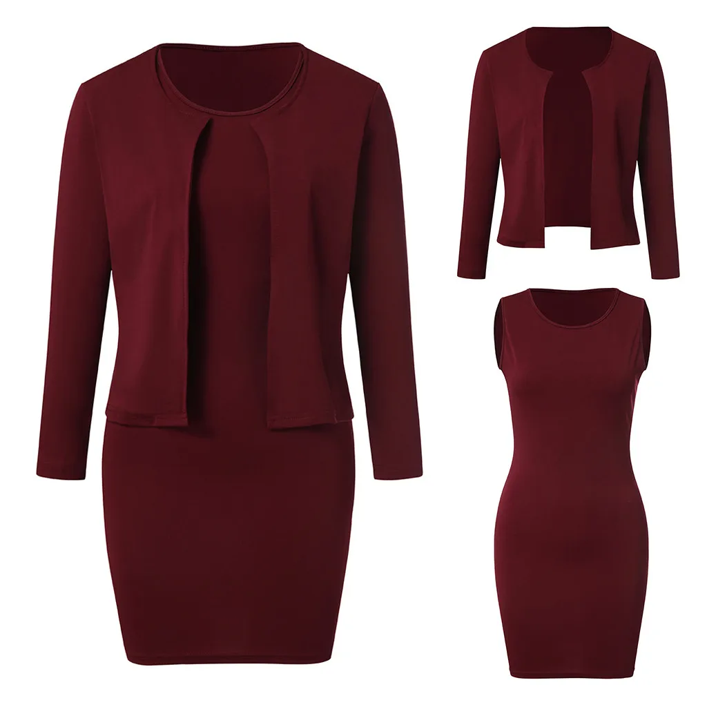 Новинка 2020 сексуальное платье костюм наборы осенние женские деловые костюмы