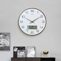 nordic wall clock solid wood calendar creative living room decoration home decor wall watch large luxury clocks with calendar