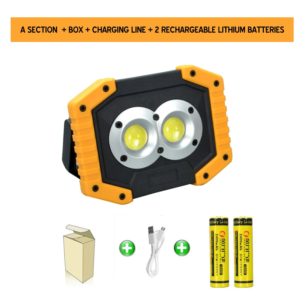 USB Rechargeable COB LED Floodlight 30W Flood Light Spot Lamp Outdoor Working Emergency Portable Spotlights New | Лампы и освещение
