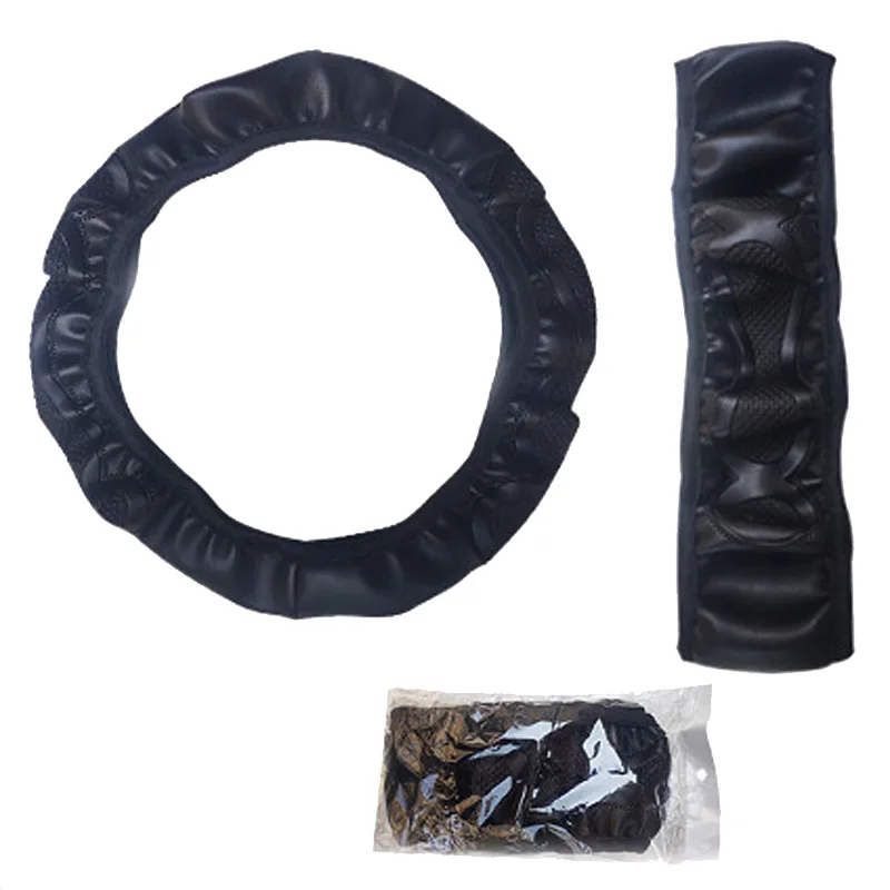 

Anti-slip Steering wheel cover Interior 1pcs Black Wear-resistant Accessories