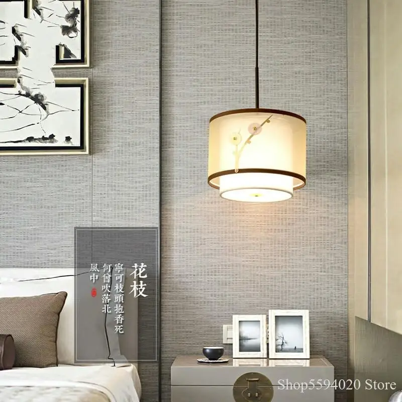 Новый китайский подвесной светильник s прикроватный для спальни медный чайный Zen