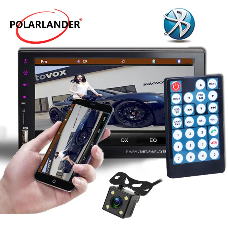 Mirror Link Android 2DIN 7 дюймов Автомобильный стерео MP5 радио плеер с сенсорным экраном