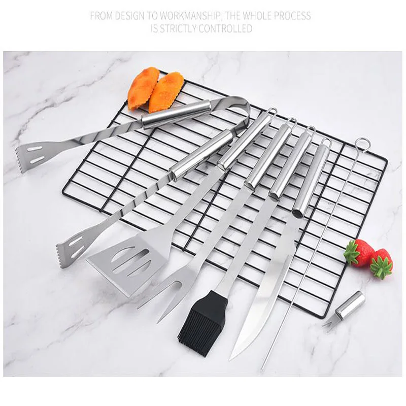 

2Set/Lot BBQ Grill Tool Set Stainless Steel Barbecue Grilling Tools Outdoor Camping Cooking Tools BBQ Grill Accessories 3~29Pcs