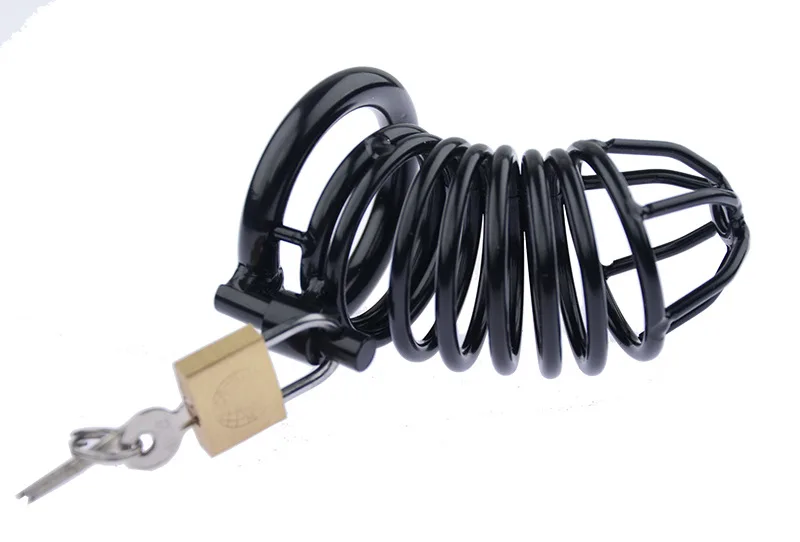 7 см черная пружинная железная клетка для пениса другое металлическое кольцо