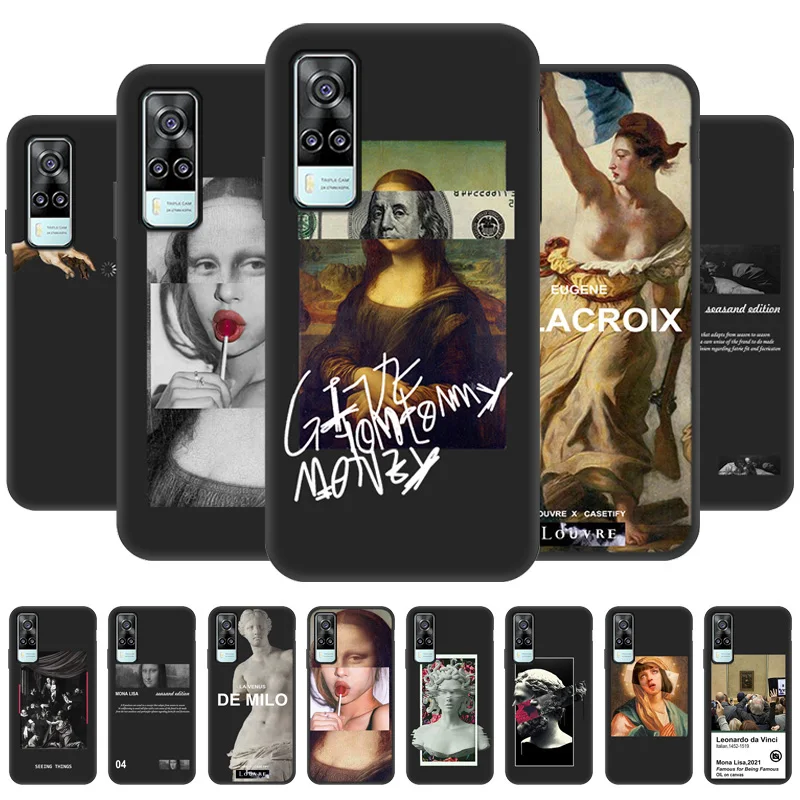 Чехол для телефона Monla Lisa с художественным рисунком Vivo Y11 Y19 Y17 Y15 Y12 Y20 Y20i Y50 Y31 Y70S Y5S