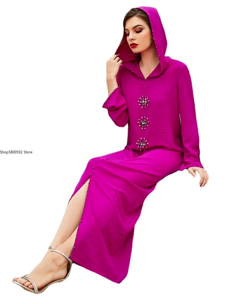 Abaya Дубай кафтан искусственное мусульманское платье мусульманские Вечерние