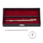 На высоком каблуке 11 см, миниатюрная модель флейты с Поддержка и чехол миниатюрные музыкальные инструменты коллекции декоративный орнамент