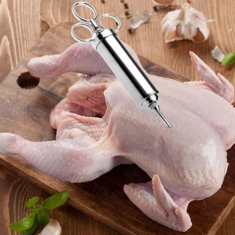 IYouNice Премиум барбекю аксессуары мясо инжектор набор с щетка для бутылки маслом и