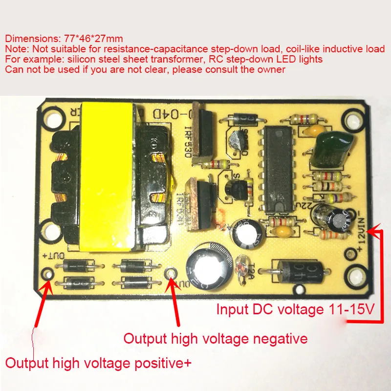 

Inverter Power Module Boost Circuit Board Set-top Box Receiver Inverter 12V to 220V Support Mobile Phone Fast Charging