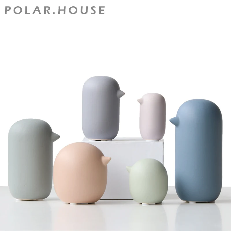 

6 Colors Ceramic Bird Figurines Colorful Abstract Little Birds Animal Statues Tabletop Ornaments Creative Home Decoration Crafts