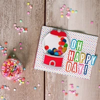 have a ball happy birthday metal cutting dies coordinating stamps for scrapbooking craft die cut card making embossing phot