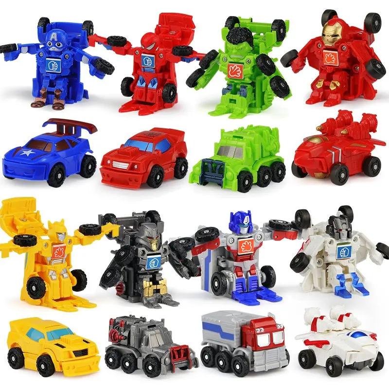 

TAKARA TOMY Transformers Action Figure Deformation Toy Small Autobot Robot King Kong Mini Police Car Assembly Model Children's