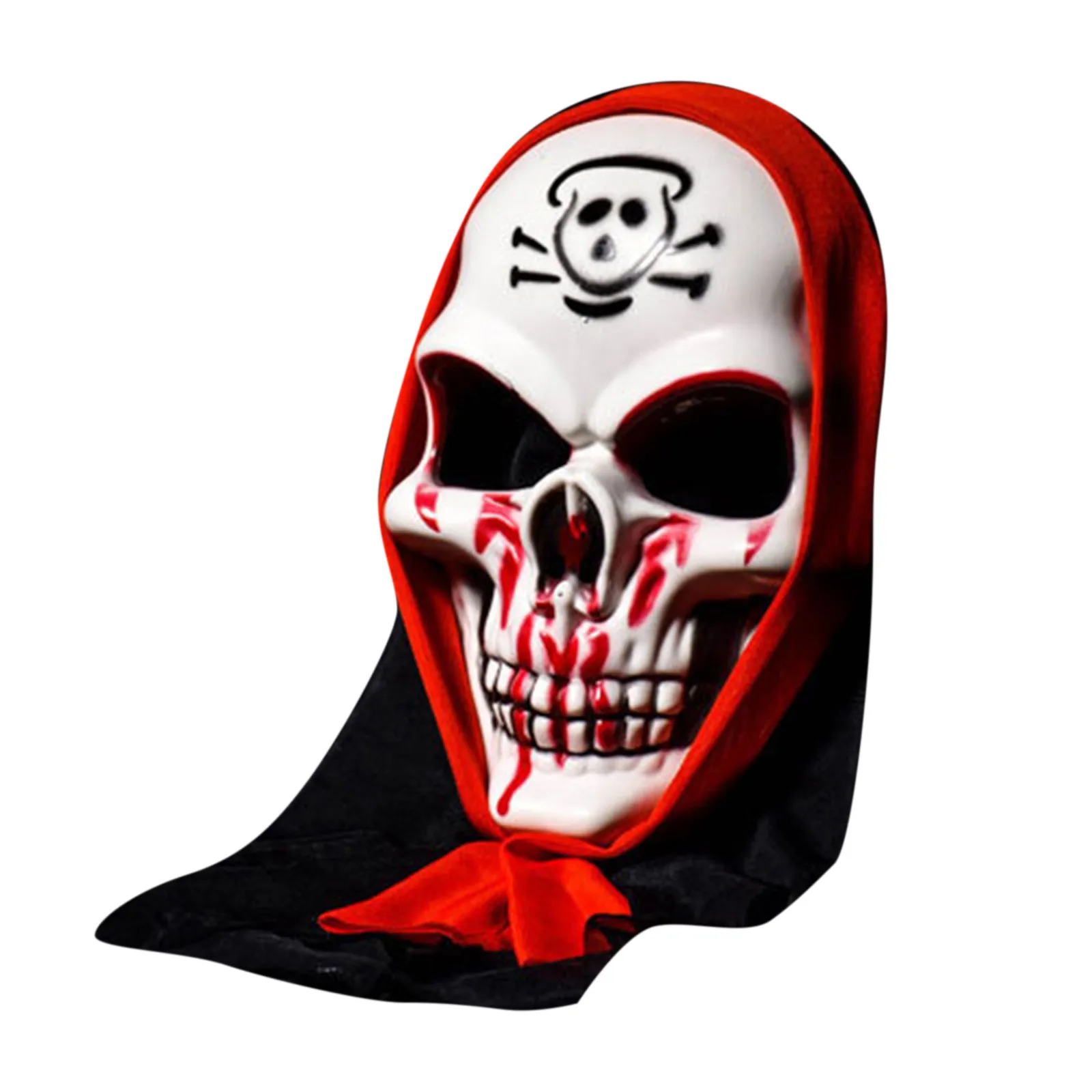 

Маска с кровавым черепом, Хэллоуин, эстетический головной убор, латексная косплей, страшная маска на все лицо, маска с призраками из аниме, б...