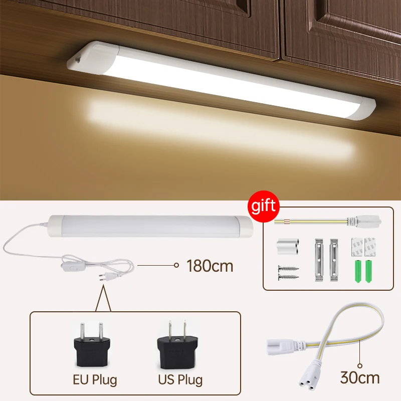

T5 T8 Led Tube Light 220V 110V lampada led lamp 30cm 50cm 60cm Led Light Fixture 1FT 2FT lampa For Home Indoor Kitchen Lighting