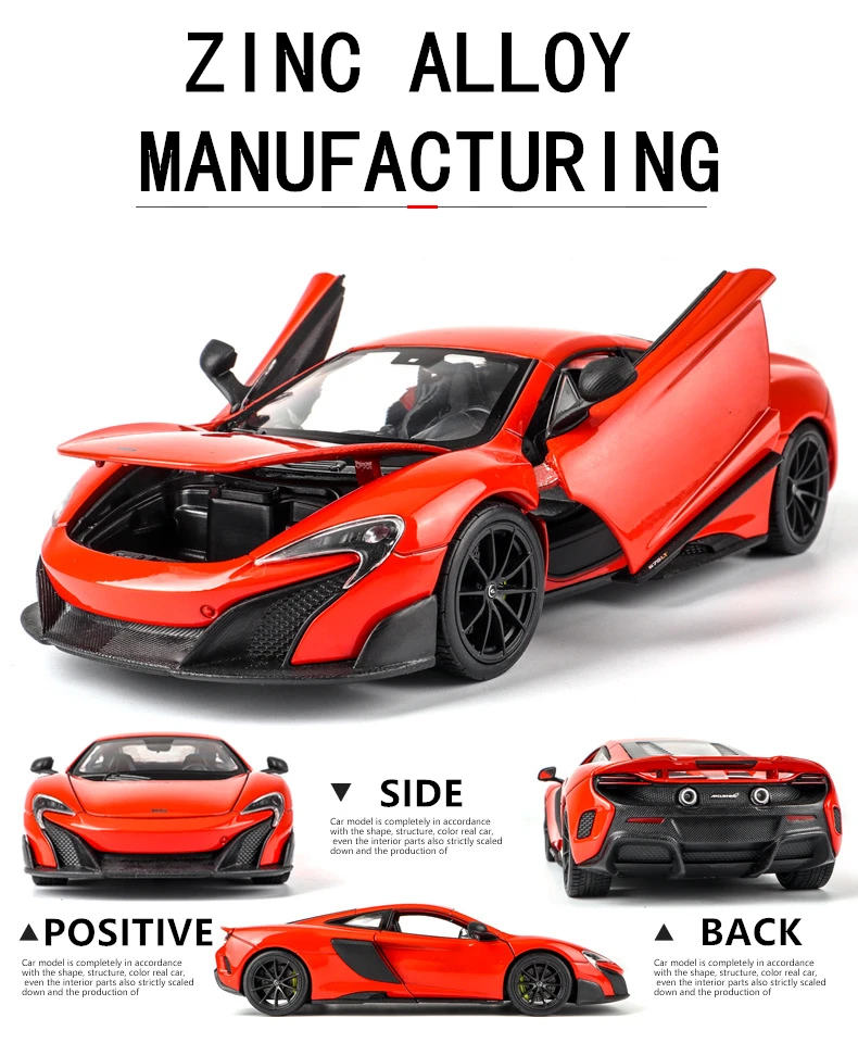 Welly 1:24 mlaren 675LT украшение автомобиля коллекция Подарочная игрушка Литье под давлением модель игрушка для мальчиков