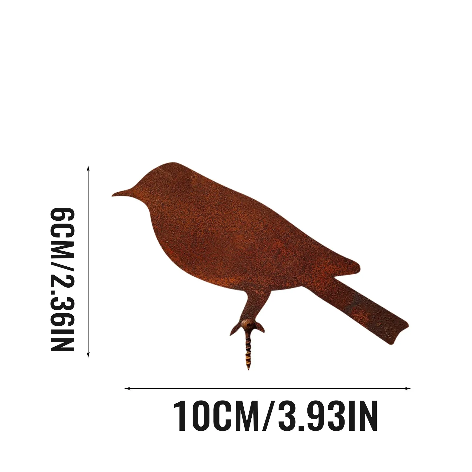 

2/4PCS Dewoga Edelrost Birds Decoration Miniatures With Screw For Screwing In Wood, 4 Birds, Metal Decoration Miniatures