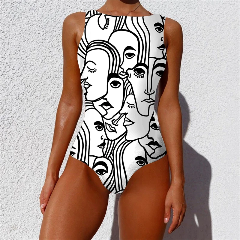 

2021 Sexy Print One Piece Swimsuit Women Flower Vintage Closed Large Size Swimwear Push Up Body Swim Beach Pool Bathing Suit