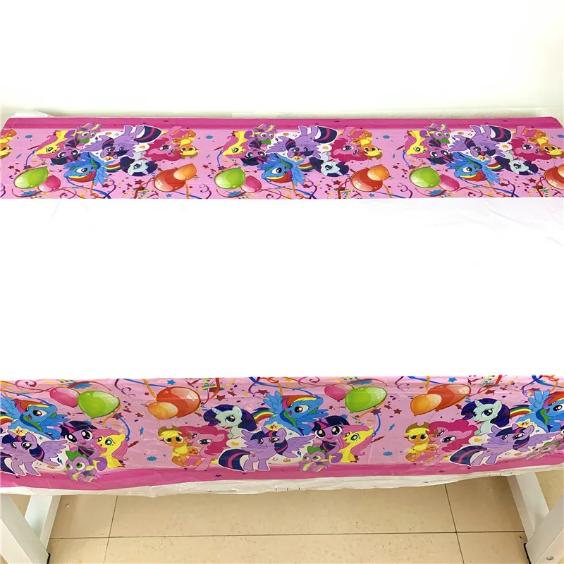 

1PC108x180CM Little Pony Kids Birthday Party Supplies Cartoon Tablecloth Table Cover Baby Shower Party Decoration Tableware