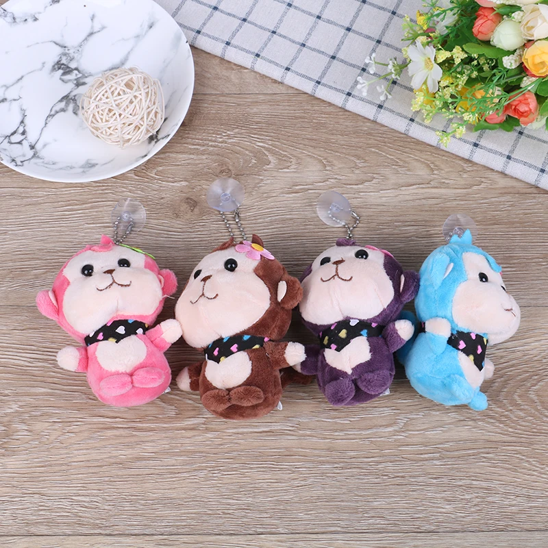 Супер милый цветок обезьяна плюшевая мягкая игрушка 12 см присоска брелок