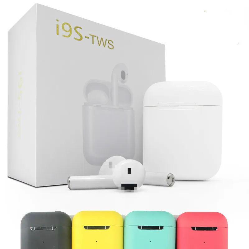 Цветные I9s TWS Близнецы наушники мини беспроводные Bluetooth наушники гарнитуры Стерео Наушники Беспроводные для IPhone samsung huawei