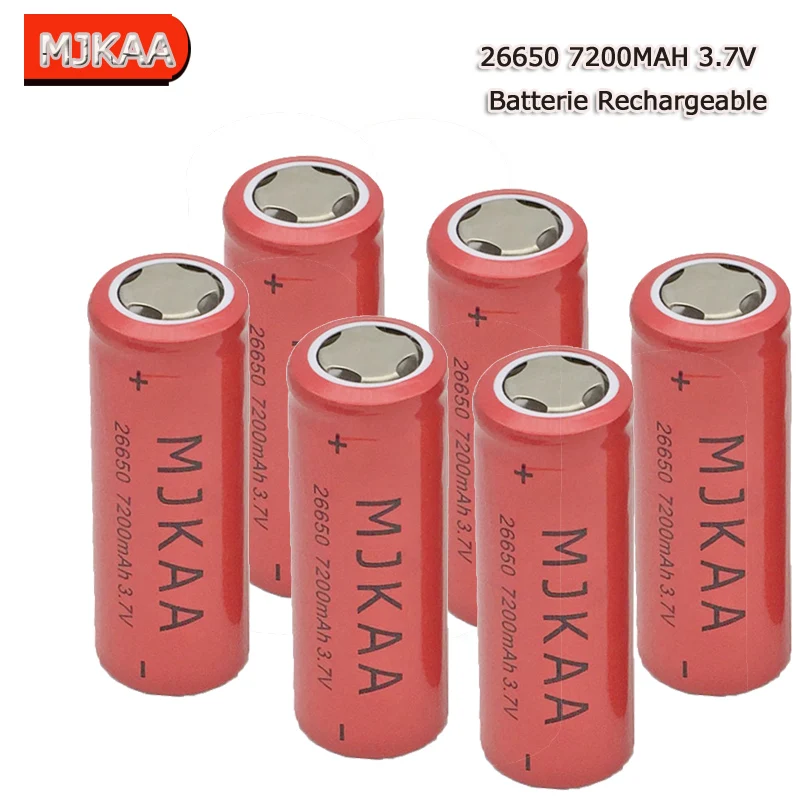 5/6 шт заводская оригинальная MJKAA Lii LON 26650 7200mah 3 7 v перезаряжаемая батарея 50A литий