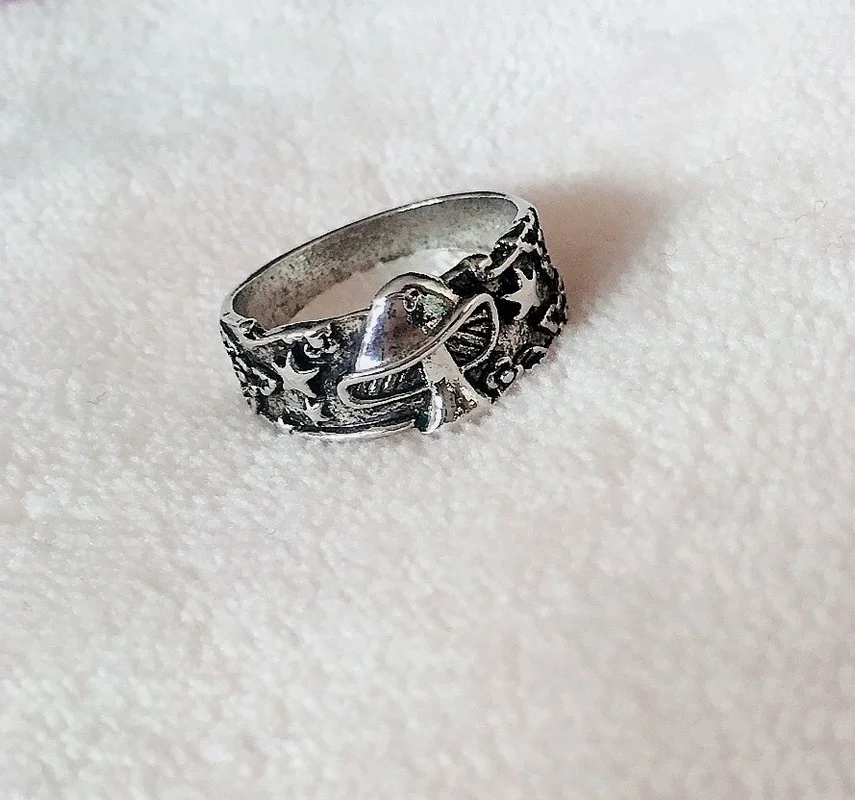 

Vintage Star Flower Pattern Ring for Women Men Multi Size Femme Statement Retro Punk Hip Hop Biker Finger Party Night Club Ring