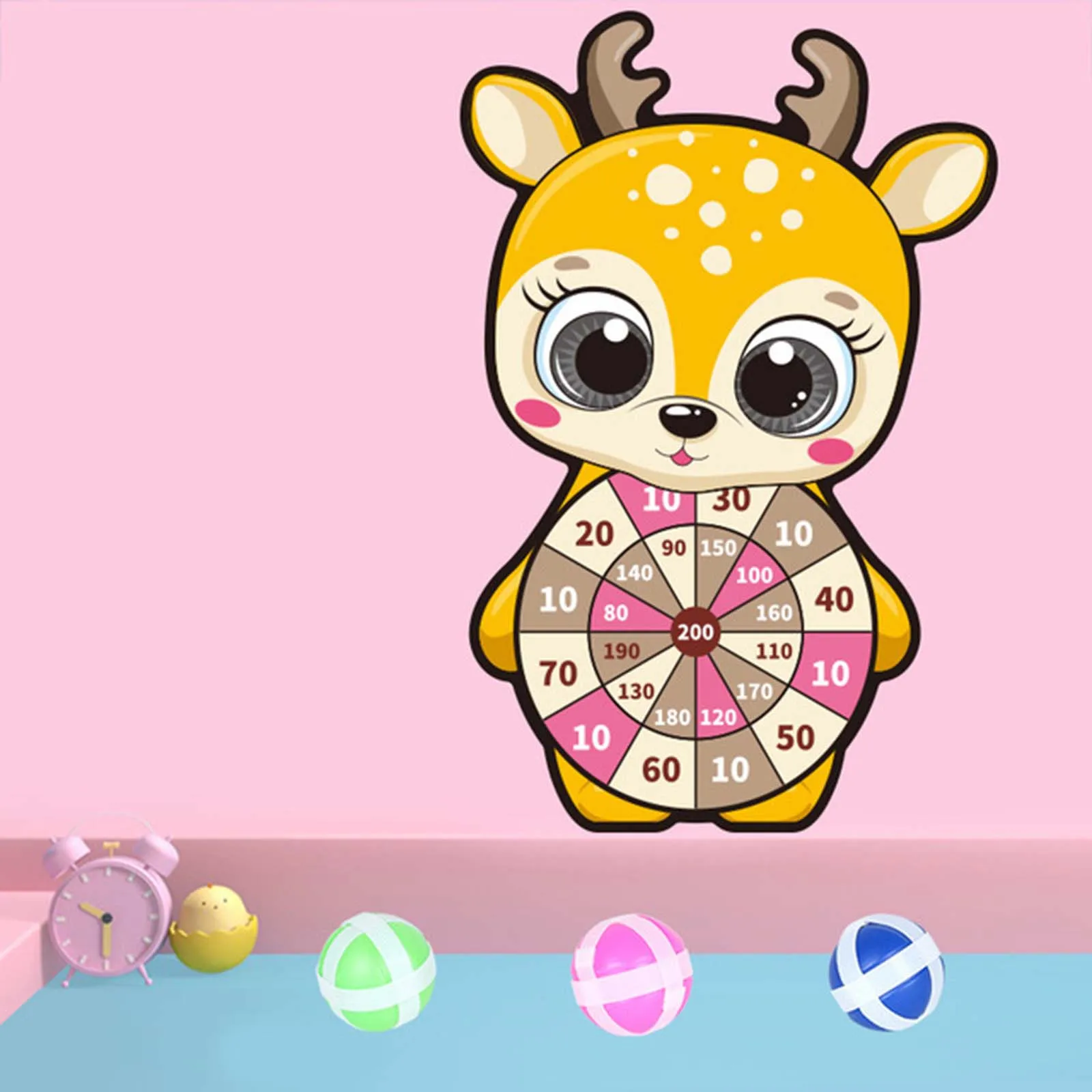 

Children's toy dart board wall-mounted cartoon sticky ball sports toy dart sticky target ball dart target toy гаѬѬи поеѬ X5