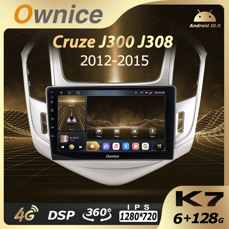 Автомагнитола Ownice DSP Android 10 0 мультимедийный плеер для Chevrolet Cruze J300 J308 2012-2015 4G LTE Wi-Fi