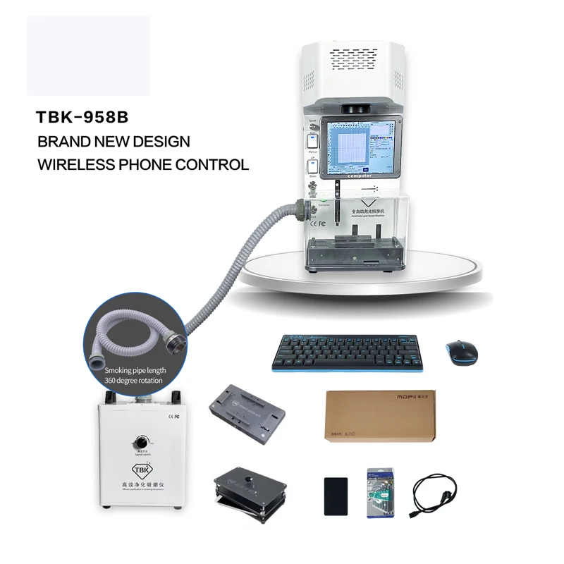 

TBK 958B TBK958A TBK958C Auto Focus Laser Engraving Printer Machine Iphone Back Glass Remover Mobile Phone Separating Machine