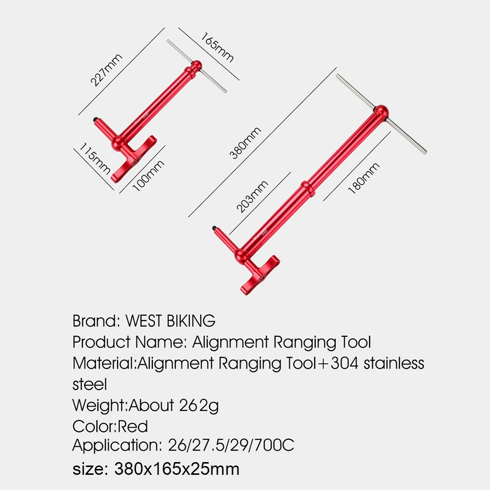 

WEST BIKING Bicycle Derailleur Tail Hook Hanger MTB Road Bike Alignment Ranging Tool Alignment Gauge Measure Straighten Tools