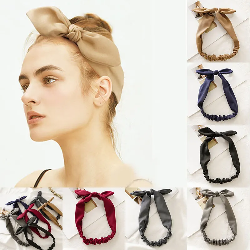 Повязка на голову с ушками кролика эластичные ленты повязка для волос аксессуары