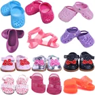 Кукольная одежда, сандалии с отверстиями, пластиковая обувь, подходит для американских кукол 18 дюймов и кукол для новорожденных 43 см, подарок для девочки