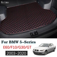 leather car trunk mat for bmw 5 series 2003 2020 trunk boot mat bmw 520i 528i 535i 530i 540i liner pad carpet tail cargo liner