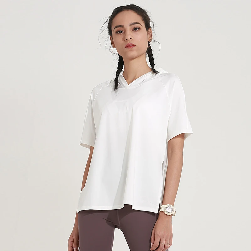 Спортивная футболка с коротким рукавом для женщин бега тренировок фитнеса топ