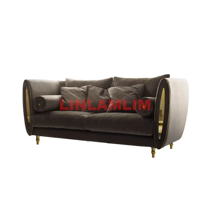 

nordic Chesterfield диван диваны для гостинной cloth fabric canapé salon sofas modernos para sala couch gold stainless steel