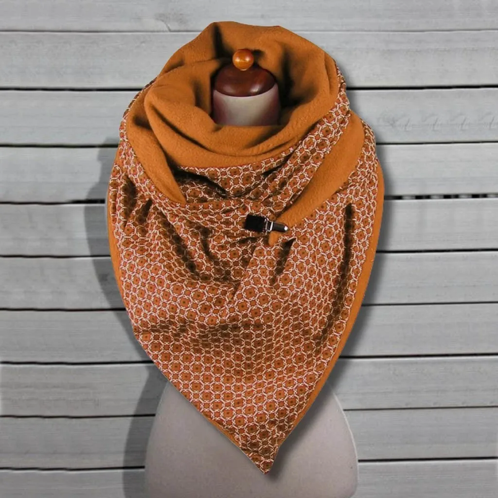 

Ins 2020 Fashion Women Printing Button Soft Wrap Casual Warm Scarves Shawls Scarves Women Plain Scarves Hijab Scarf Hot Sale
