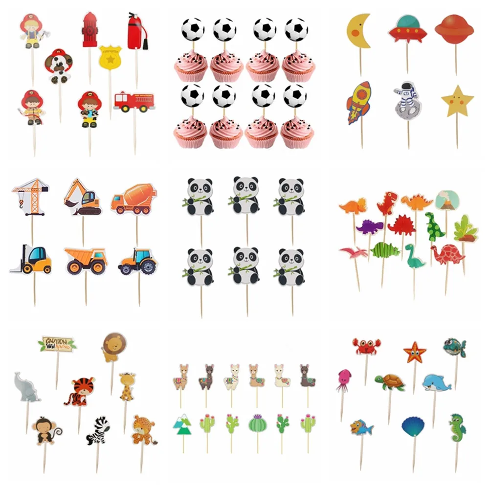 Украшение для торта на день рождения с палочками Детские сувениры альпака панда