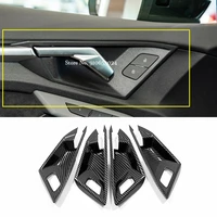 abs carbon fiber for audi a3 2020 2021 car inner door bowl protector frame cover trim decoration car styling accessories 4pcs